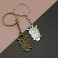 Metal Owl Keychain Simple Bag Charm Gift view 1