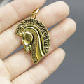 Zinc Alloy Horse Head Keychain For Key Ring Gift – Gold view 3