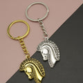 Zinc Alloy Horse Head Keychain For Key Ring Gift – Gold view 1