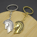 Zinc Alloy Horse Head Keychain For Key Ring Gift – Gold view 4