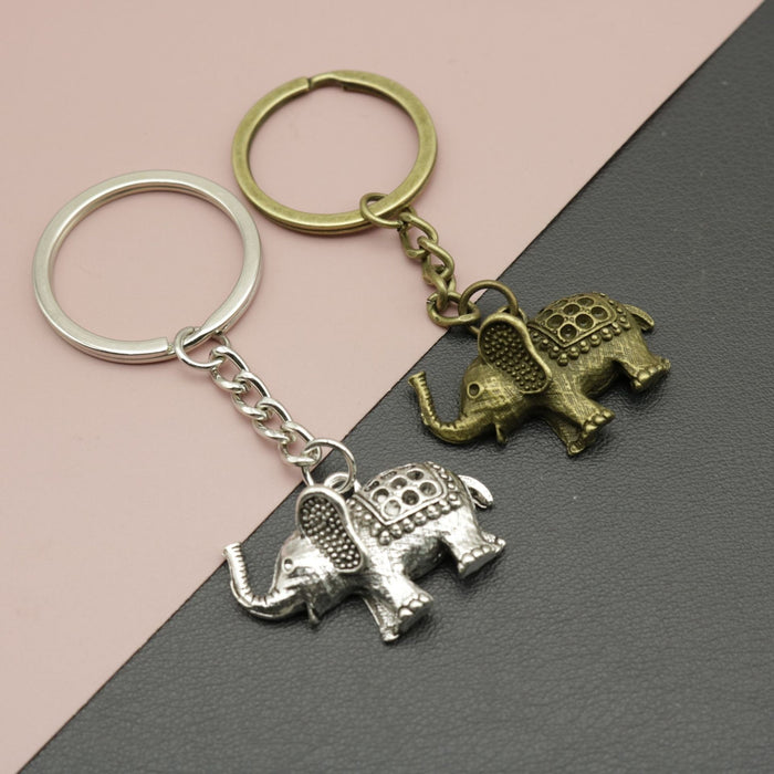 Zinc Alloy Elephant Keychain Minimalist Bag Charm Gift
