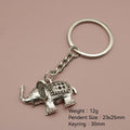 Zinc Alloy Elephant Keychain Minimalist Bag Charm Gift view 2