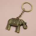 Metal Minimalist Elephant Keychain Bag Charm Gift – Antique Copper view 6