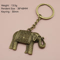 Metal Minimalist Elephant Keychain Bag Charm Gift – Antique Copper view 2