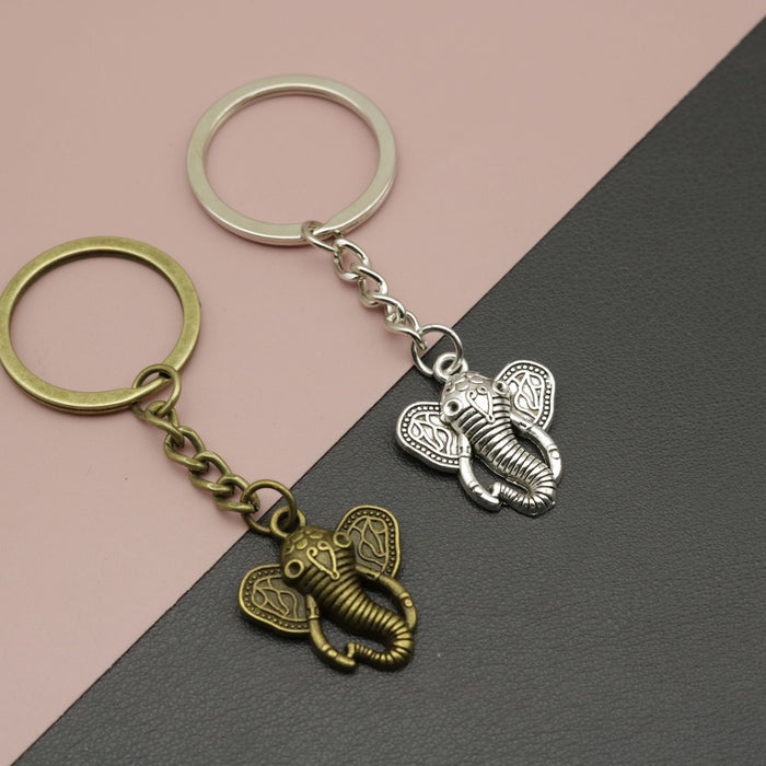 Zinc Alloy Minimalist Elephant Keychain Bag Charm Gift (7495)