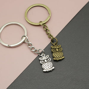 Zinc Alloy Simple Owl Keychain For Bag Charm Gift – Antique Copper
