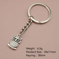 Zinc Alloy Simple Owl Keychain For Bag Charm Gift – Antique Copper view 2
