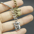 Zinc Alloy Minimalist Koala Bear Keychain Bag Charm view 3