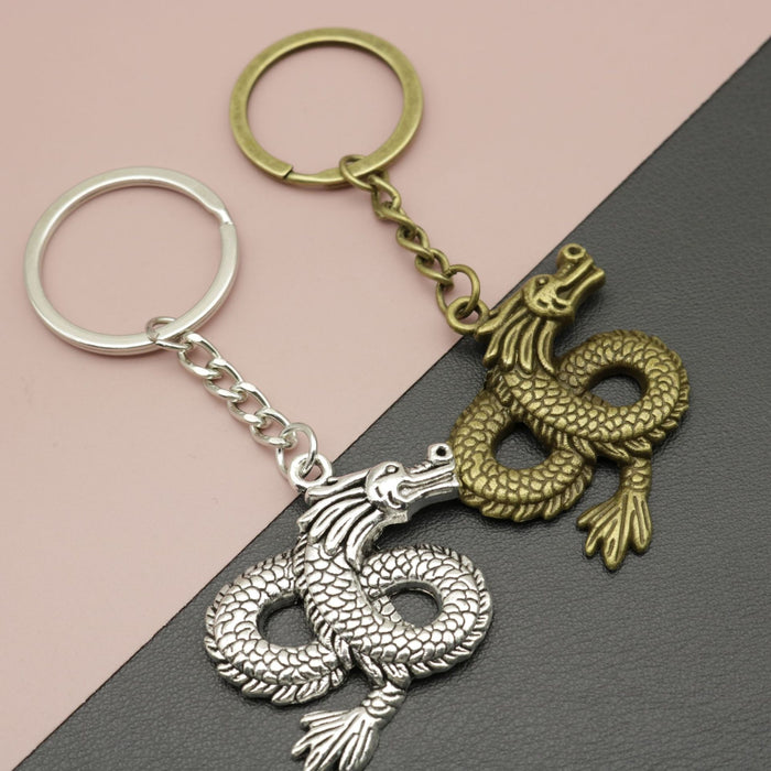 Metal Minimal Dragon Keychain Key Ring Gift Wholesale