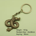 Metal Minimal Dragon Keychain Key Ring Gift Wholesale view 2