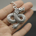 Metal Minimal Dragon Keychain Key Ring Gift Wholesale view 4
