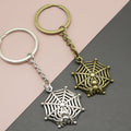 Zinc Alloy Spider Web Keychain Halloween Bag Charm view 1