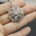Zinc Alloy Spider Web Keychain Halloween Bag Charm view 4