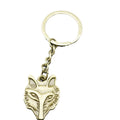 Metal Wolf Head Keychain Animal Bag Charm Gift view 5