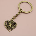 Metal Heart Butterfly Keychain Bag Charm view 6