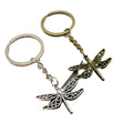 Metal Dragonfly Keychain Simple Bag Charm Gift view 5