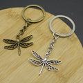 Metal Dragonfly Keychain Simple Bag Charm Gift view 4