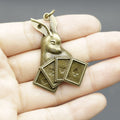 Zinc Alloy Poker Rabbit Head Keychain For Bag Charm Gift view 3