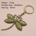 Zinc Alloy Minimal Dragonfly Keychain Bag Charm Gift view 2