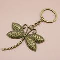 Zinc Alloy Minimal Dragonfly Keychain Bag Charm Gift view 6