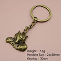 Metal Fox Shape Keychain Simple Animal Bag Charm view 2