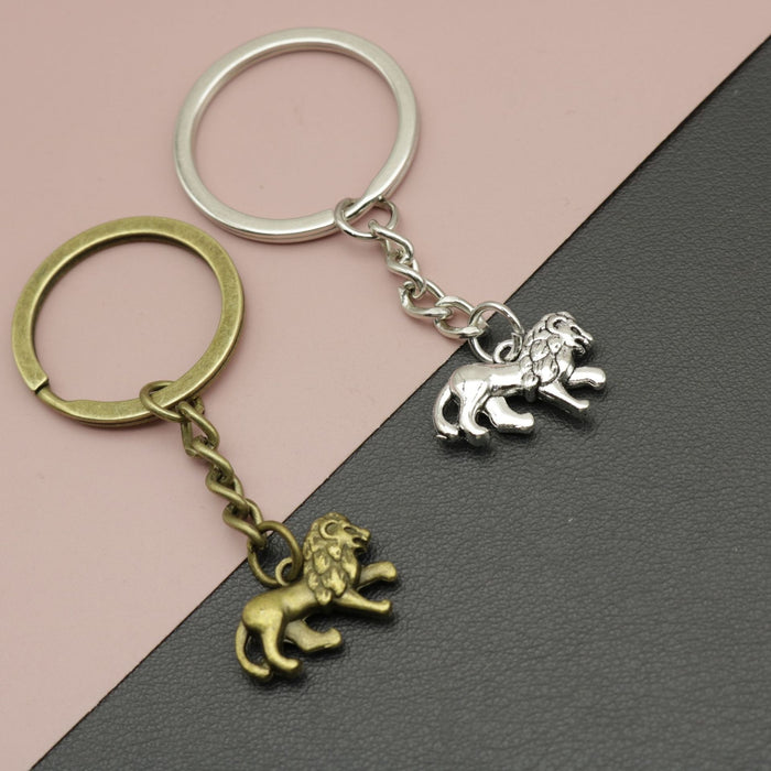 Zinc Alloy Lion Shape Keychain Bag Charm Gift