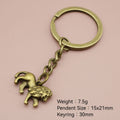 Zinc Alloy Lion Shape Keychain Bag Charm Gift view 2