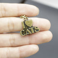 Zinc Alloy I Love Cat Keychain For Pet Lover Gift view 4