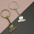 Zinc Alloy I Love Cat Keychain For Pet Lover Gift view 1