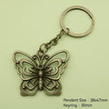 Metal Butterfly Keychain For Fashion Bag Charm Gift – Silver view 2