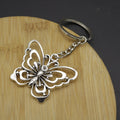 Metal Butterfly Keychain For Fashion Bag Charm Gift – Silver view 3