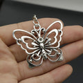Metal Butterfly Keychain For Fashion Bag Charm Gift – Silver view 4