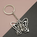 Metal Butterfly Keychain For Fashion Bag Charm Gift – Silver view 1