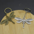 Zinc Alloy Dragonfly Keychain Simple Bag Charm Gift view 4