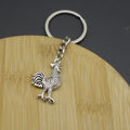 Metal Minimalist Chicken Keychain For Key Ring Gift view 4