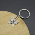 Metal Butterfly Keychain Minimalist Bag Charm Gift view 3