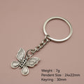 Metal Butterfly Keychain Minimalist Bag Charm Gift view 2