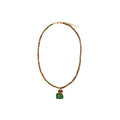 European American Christmas Colorblock Beaded Enamel Santa Wreath Tree Necklace For Women view 5