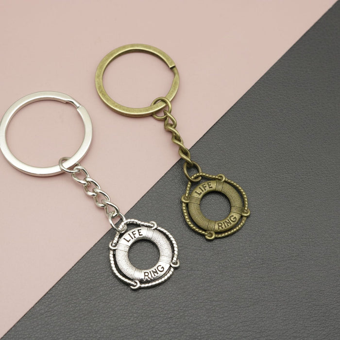 Zinc Alloy Life Buoy Keychain Beach Bag Charm