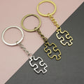 Metal Interlocking Puzzle Keychain Bag Charm Gift view 1