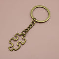 Metal Interlocking Puzzle Keychain Bag Charm Gift view 6