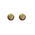 Vintage Coffee Brown Round Alloy Irregular Textured Metal Studs Elegant Niche Luxury Women's Earrings view 5