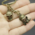 Metal Minimalist Skull Keychain Bag Charm Gift view 3