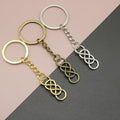 Metal Minimalist Double Eight Shape Keychain Bag Charm view 1