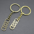 Metal Minimalist Double Eight Shape Keychain Bag Charm view 3