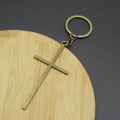 Zinc Alloy Simple Cross Keychain Bag Charm Gift – Antique Copper view 4