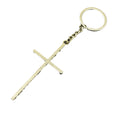 Zinc Alloy Simple Cross Keychain Bag Charm Gift – Antique Copper view 5