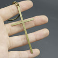 Zinc Alloy Simple Cross Keychain Bag Charm Gift – Antique Copper view 3
