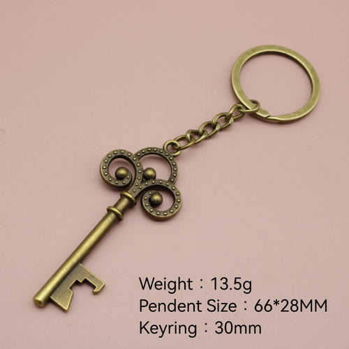 Metal Lock And Key Keychain Simple Key Ring Gift