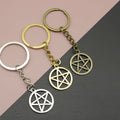 Metal Five Point Star Keychain Bag Charm for Keys and Gifts view 1